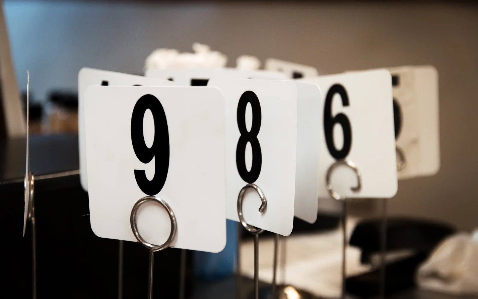 Assign table numbers