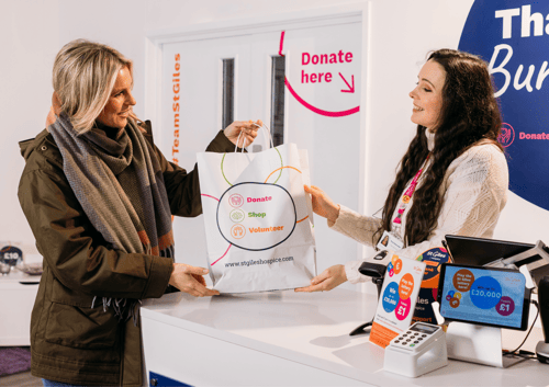 In store customer experience at St Giles Hospice 