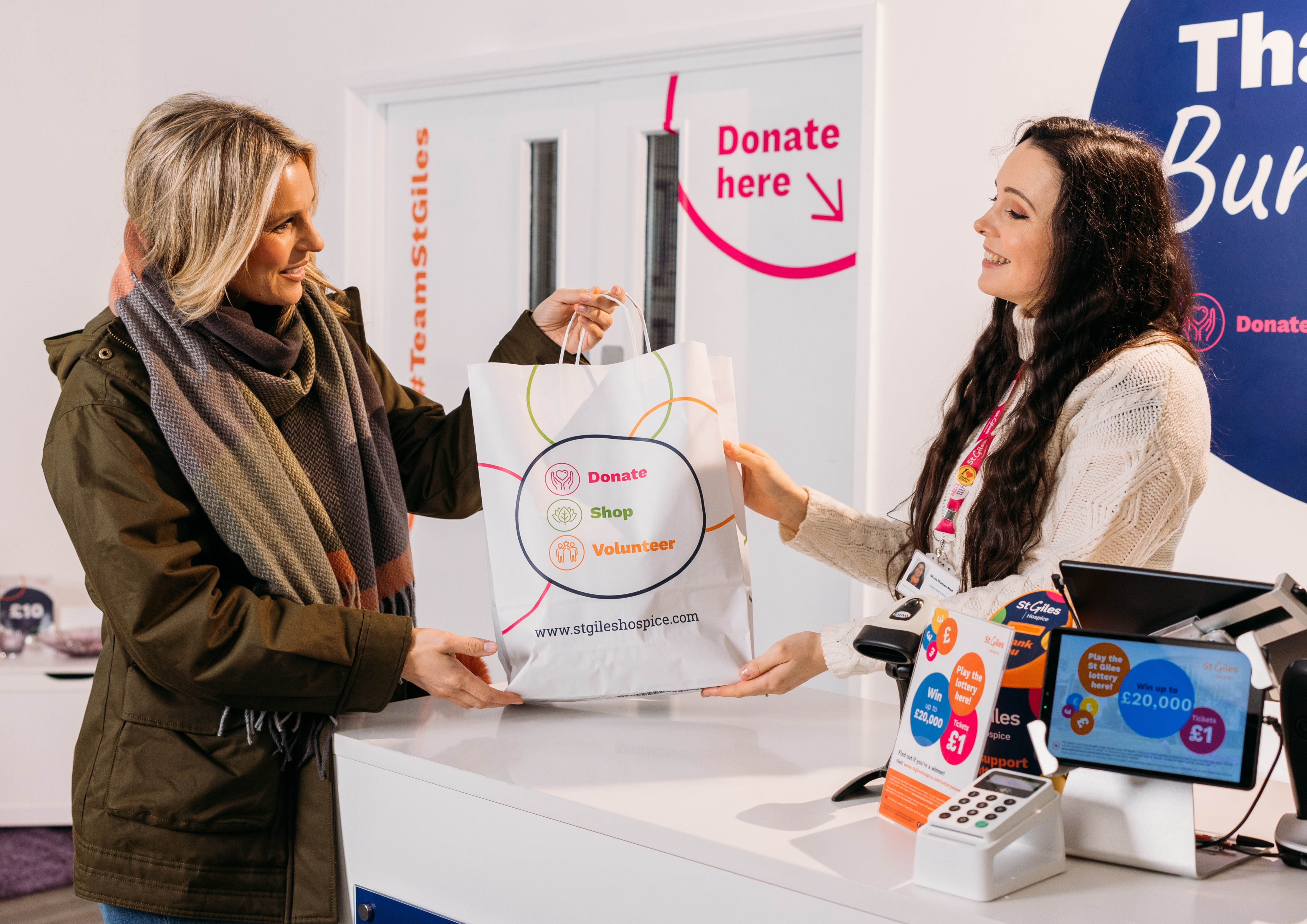 In store customer experience at St Giles Hospice  
